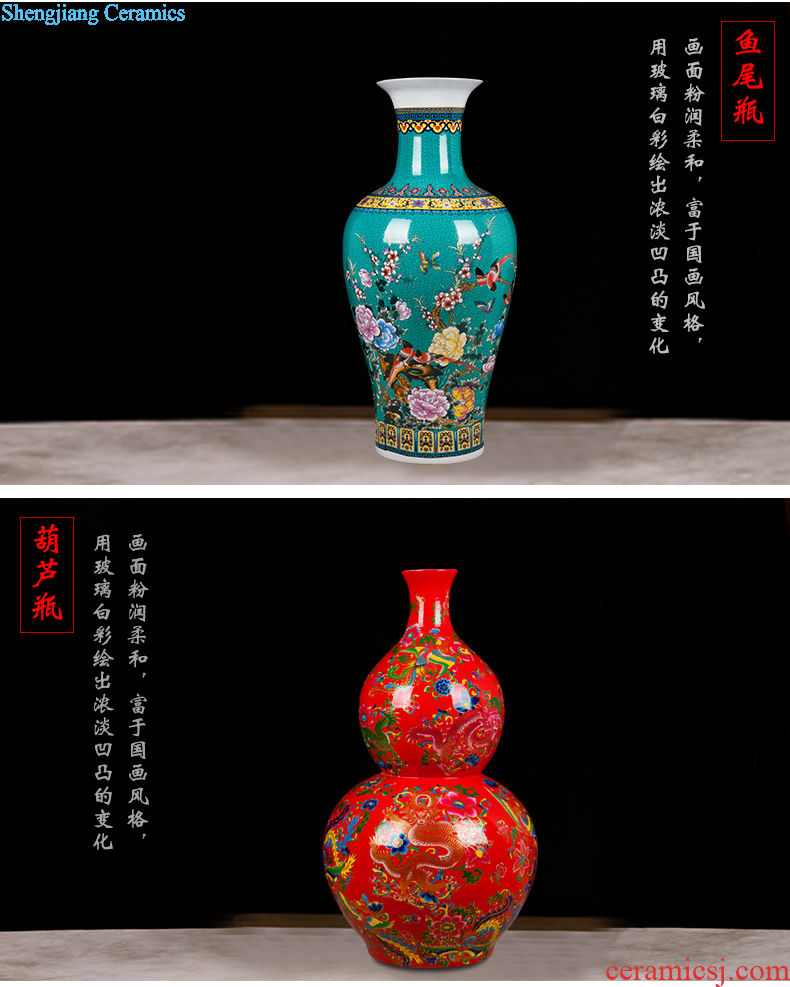 Jingdezhen ceramics hand-painted vases, flower arrangement wine porch home decoration sitting room TV ark furnishing articles