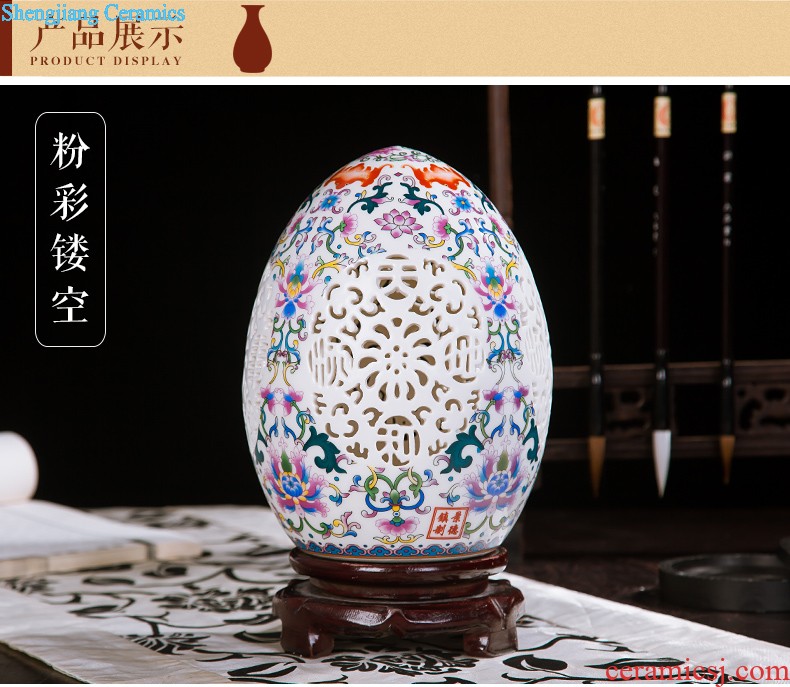 Jingdezhen ceramics vase crack Chinese penjing flower arranging porcelain wine handicraft decorative household items