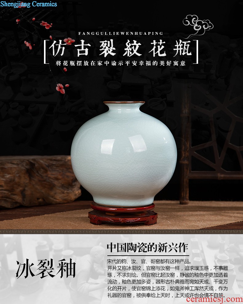 Jingdezhen vase furnishing articles living room contracted white large flower arranging ceramics vase decoration home decoration