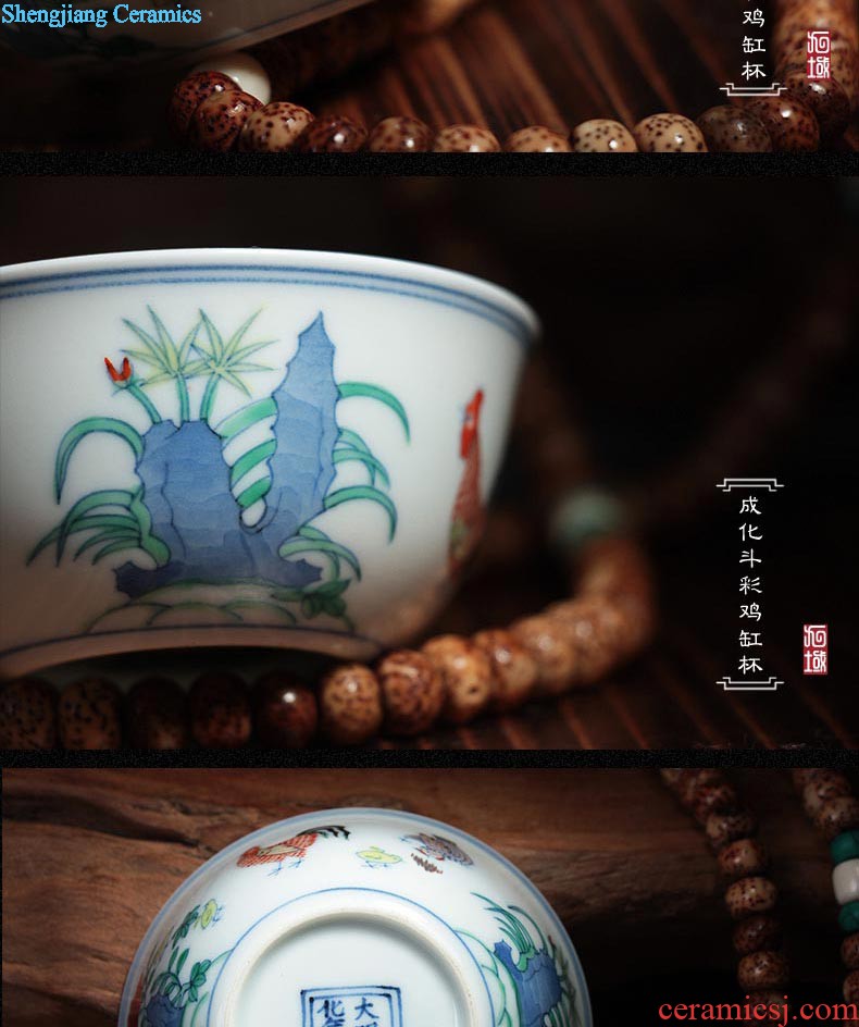 Blue and white youligong hand-painted kung fu tea cups of jingdezhen chinaware sample tea cup cup tea cups master cup