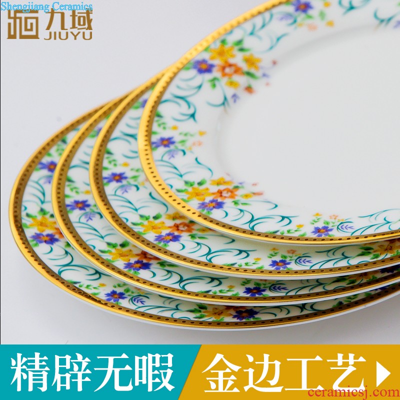 Jingdezhen ceramics from 38/70 head phnom penh high-grade tableware nine domain The western-style bone bowls disc suits