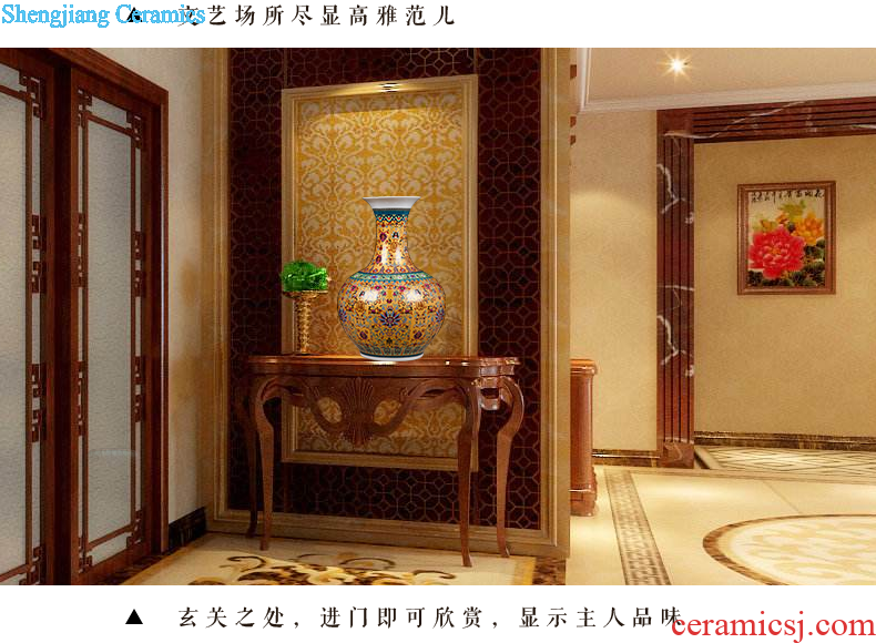 Jingdezhen ceramics hand-painted vases, flower arrangement wine porch home decoration sitting room TV ark furnishing articles