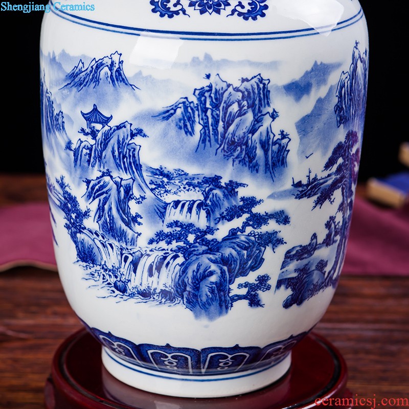 Jingdezhen ceramics vase Chinese penjing flower, white porcelain wine handicraft decorative household items