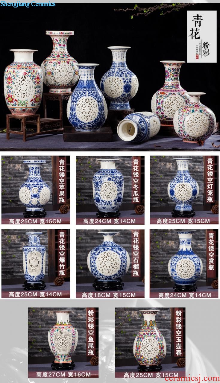 Jingdezhen ceramics vase of contemporary and contracted home sitting room handicraft wine creative egg ornament furnishing articles