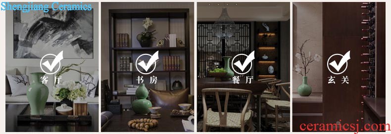 Jingdezhen ceramics vases, flower arranging three-piece suit Chinese place to live in the sitting room TV ark adornment small handicraft