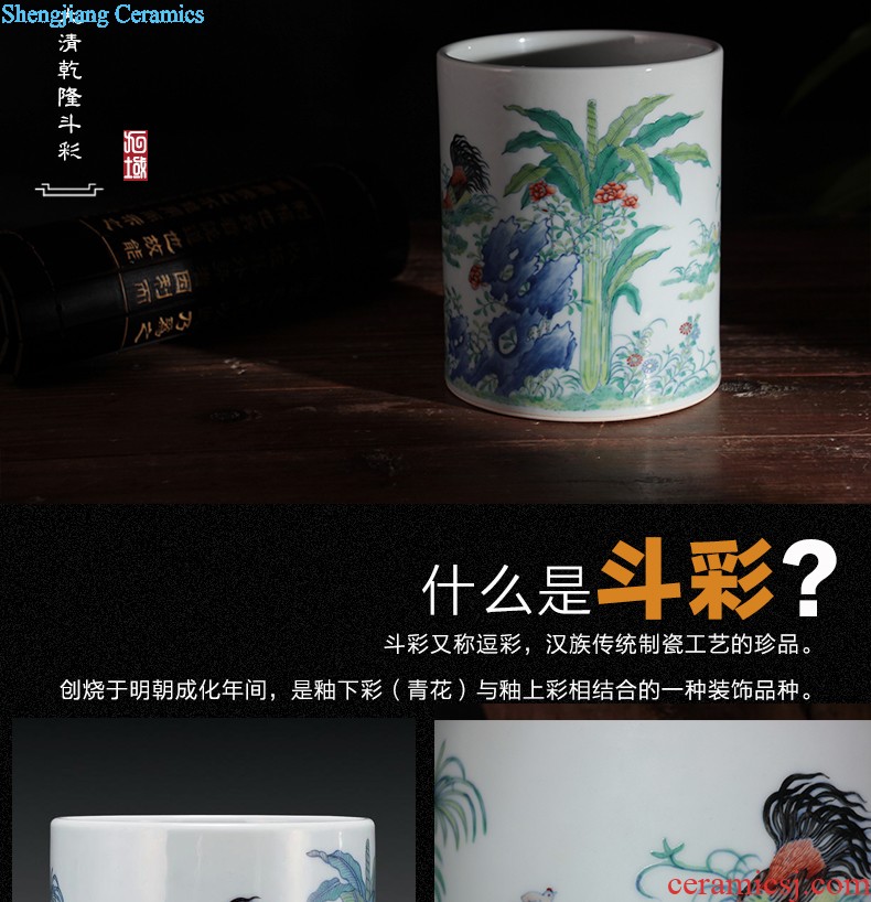 Nine domain Jingdezhen ceramic sample tea cup hand-painted color bucket RuYiBei personal master kung fu tea cups porcelain cups