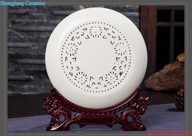 Jingdezhen ceramics furnishing articles hang dish sitting room ark Chinese arts and crafts decoration home decoration plate of town house