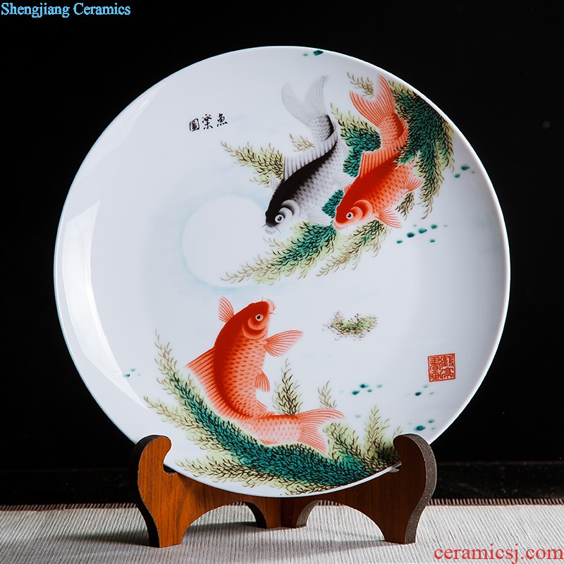 Jingdezhen ceramics furnishing articles act the role ofing is tasted household decoration of Chinese style decoration plate sitting room porch ark TV ark