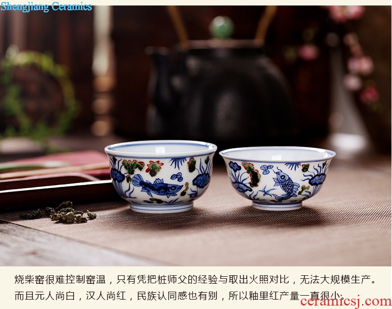 Jingdezhen with jinyuan blue and white porcelain tableware suit antique bound phnom penh branch lotus crockery bowl bottom suits