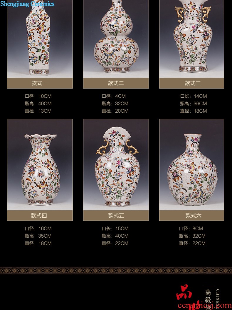 Jingdezhen ceramics hand-painted vases, flower arrangement wine porch home decoration sitting room TV ark furnishing articles