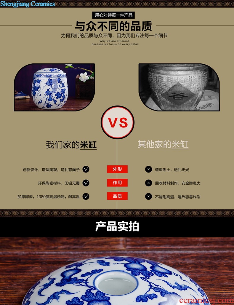 Jingdezhen ceramics antique flower arrangement of blue and white porcelain vase Chinese style furnishing articles contracted household act the role ofing is tasted the sitting room of handicraft