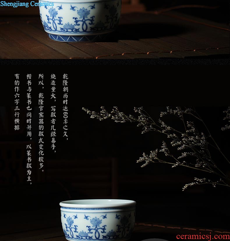 Jingdezhen ceramics hand-painted colored enamel paint sample tea cup cup dish kung fu tea tea cups master cup