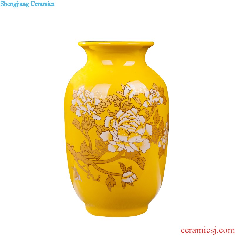 Jingdezhen ceramics archaize crack jun porcelain glaze borneol vase modern Chinese style living room home furnishing articles