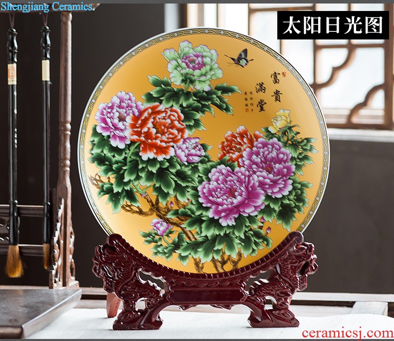 Jingdezhen ceramics hand-painted color bucket vase wine porch home decoration sitting room TV ark furnishing articles