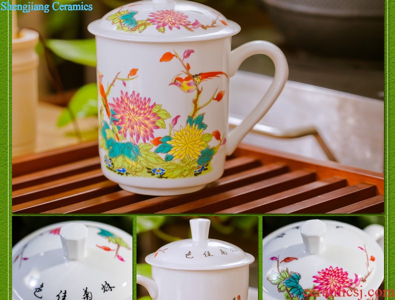 Jingdezhen ceramic cups With cover bone China mugs porcelain cup package mail office meeting Every year more than