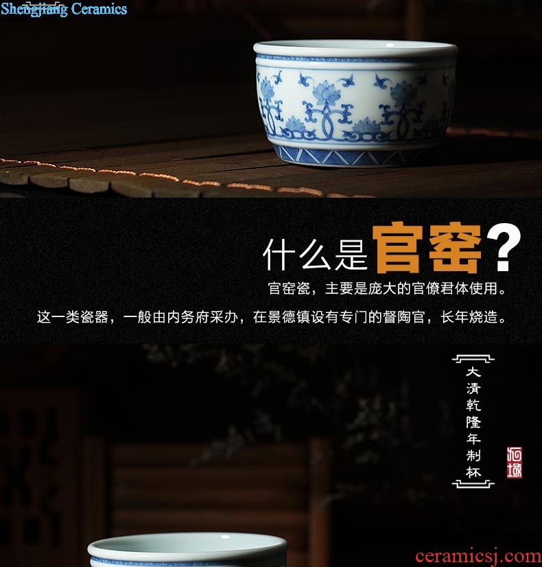 Jingdezhen ceramics hand-painted colored enamel paint sample tea cup cup dish kung fu tea tea cups master cup