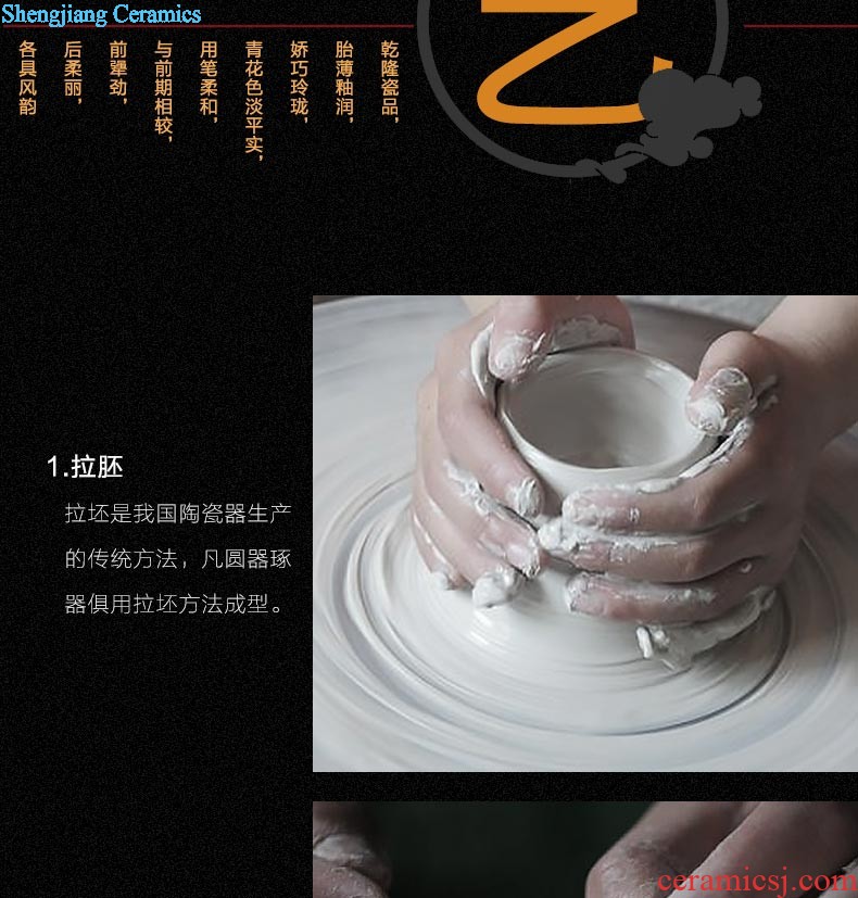 Jingdezhen ceramics hand-painted colored enamel paint sample tea cup cup dish kung fu tea tea cups master cup