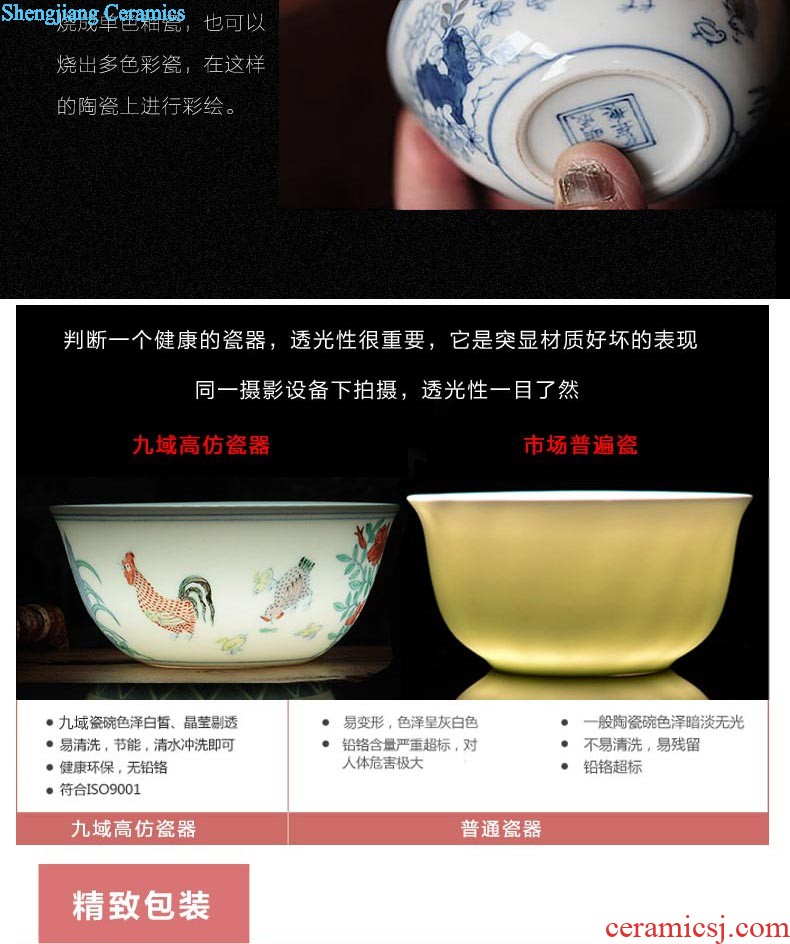 Blue and white youligong hand-painted kung fu tea cups of jingdezhen chinaware sample tea cup cup tea cups master cup