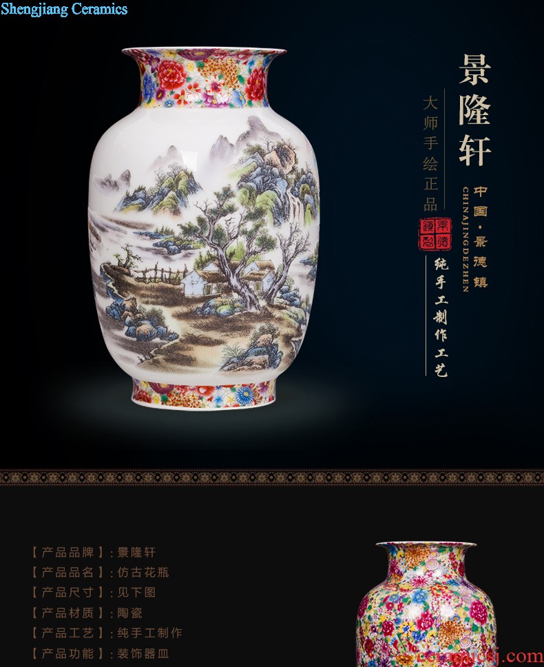 Jingdezhen ceramics hand-painted porcelain vase wine porch home wine ark adornment sitting room TV ark furnishing articles