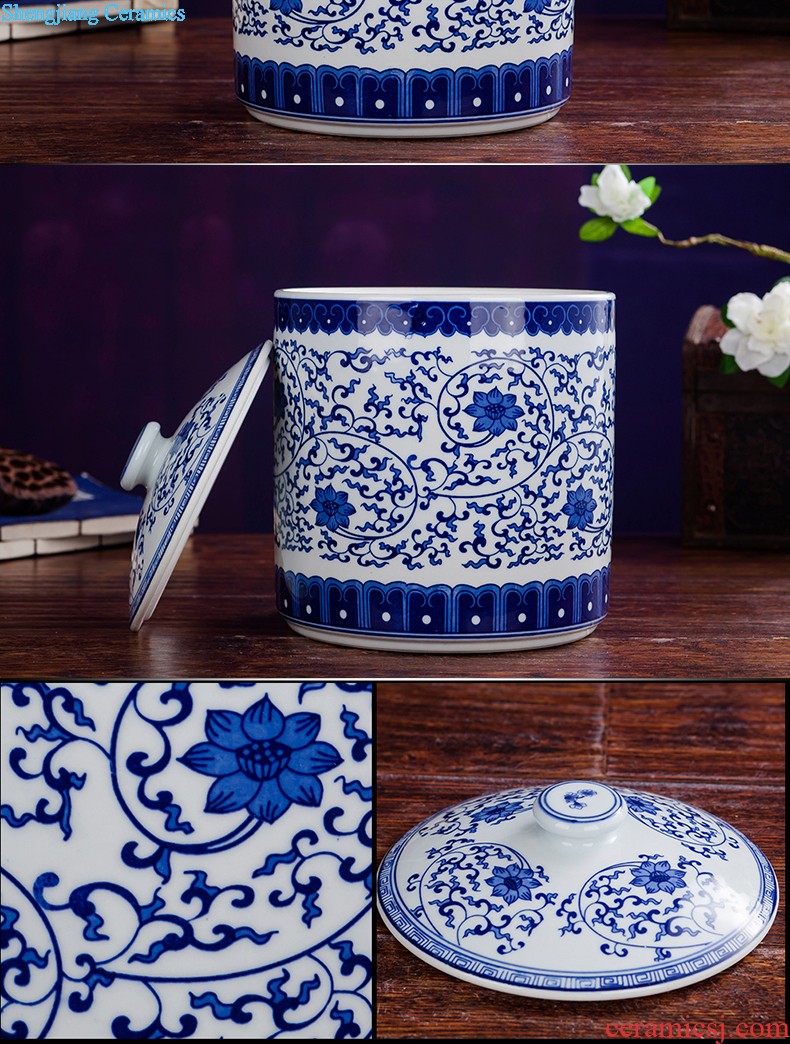 Jingdezhen ceramics antique flower arrangement of blue and white porcelain vase Chinese style furnishing articles contracted household act the role ofing is tasted the sitting room of handicraft