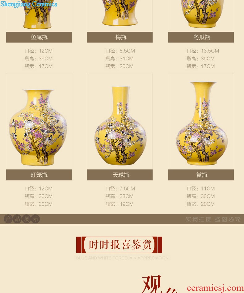 Jingdezhen ceramics vases, flower arranging is furnishing articles of modern Chinese style crystal glaze home sitting room TV ark adornment