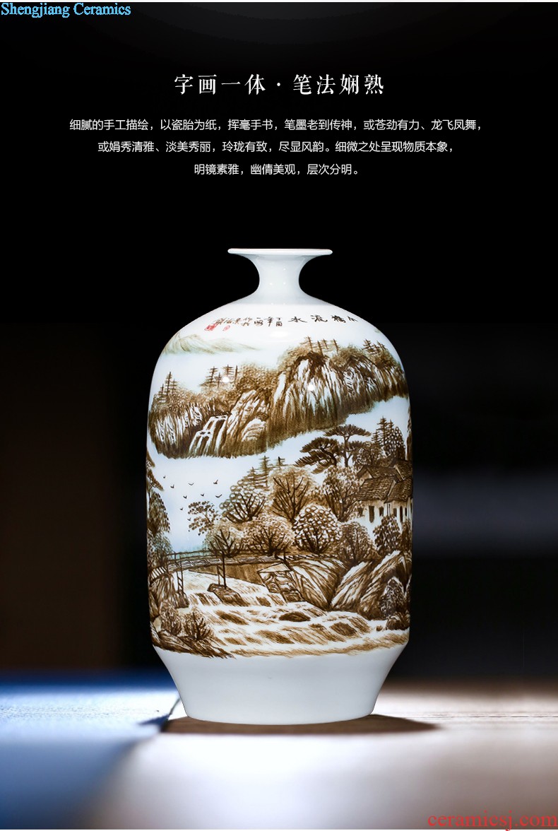 Jingdezhen ceramics hand-painted vases, flower arrangement wine porch home decoration sitting room TV ark furnishing articles