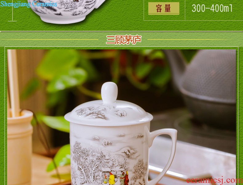 Jingdezhen ceramic cups With cover bone China mugs porcelain cup package mail office meeting Every year more than