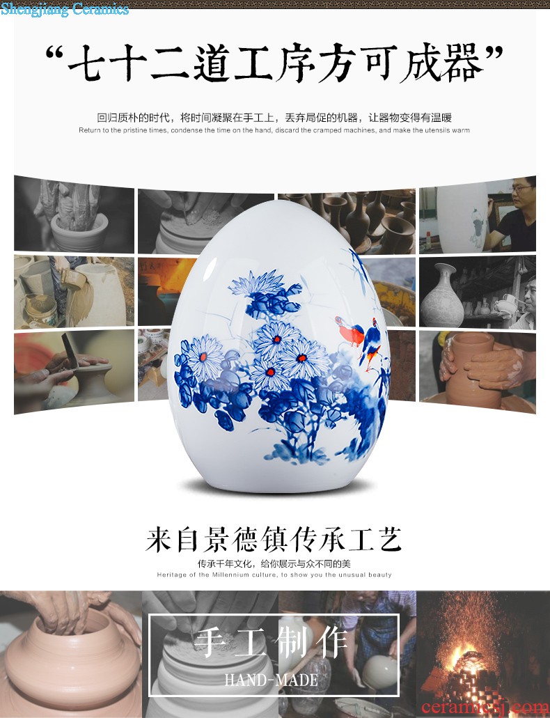 Jingdezhen ceramics vase crack Chinese penjing flower arranging porcelain wine handicraft decorative household items