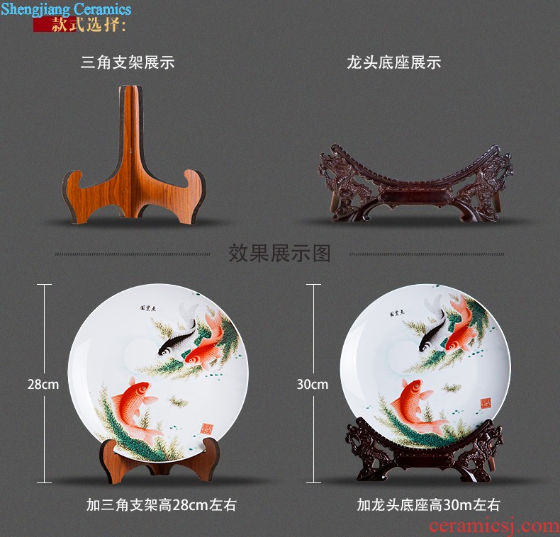 Jingdezhen ceramics furnishing articles act the role ofing is tasted household decoration of Chinese style decoration plate sitting room porch ark TV ark