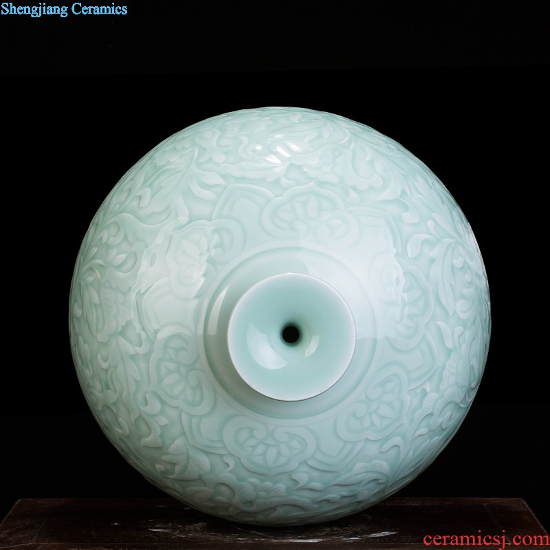 Master of jingdezhen ceramic knife clay hand-painted vase household flower arrangement sitting room TV ark adornment handicraft furnishing articles