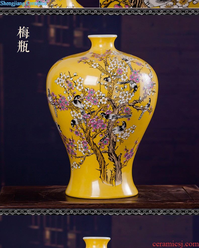 Jingdezhen ceramics vases, flower arranging is furnishing articles of modern Chinese style crystal glaze home sitting room TV ark adornment