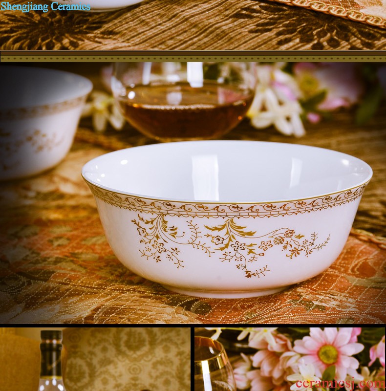 Nine domain jingdezhen porcelain tableware bone bowls of rice bowl phnom penh set bowl of sun island Kitchen kits mail