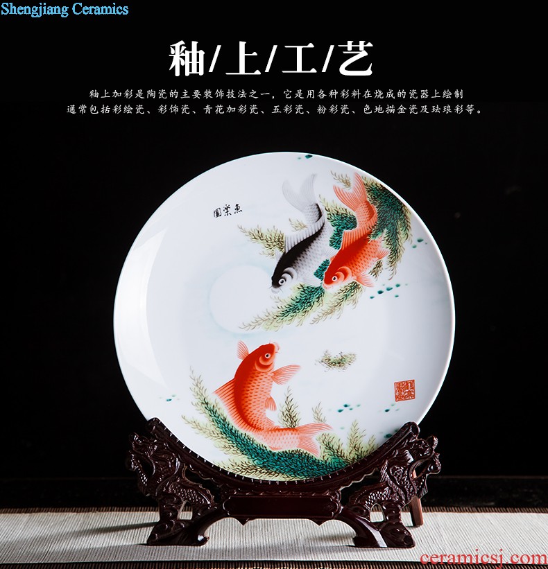 Jingdezhen ceramics furnishing articles act the role ofing is tasted household decoration of Chinese style decoration plate sitting room porch ark TV ark