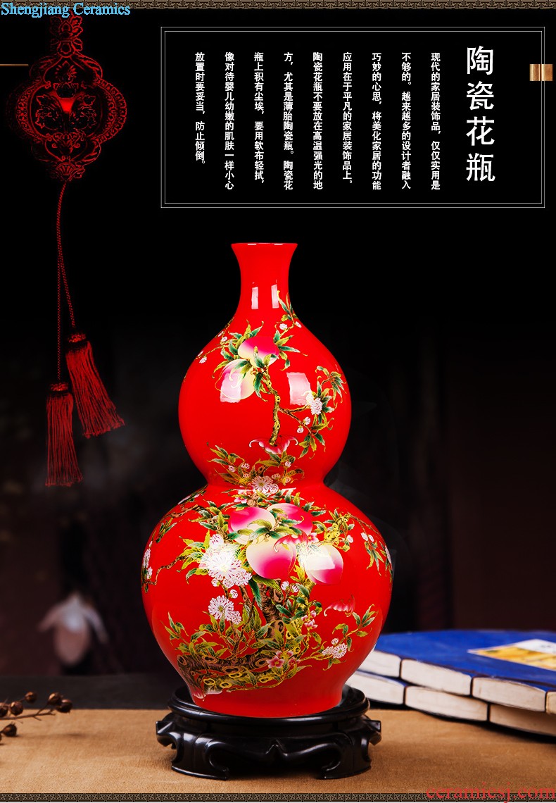 Jingdezhen ceramics dry flower vases, flower receptacle landing contracted and contemporary European fashion ceramic sitting room place decoration