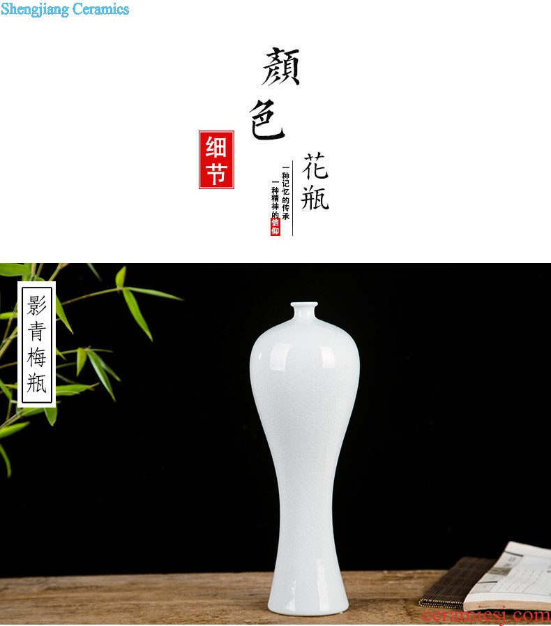 Jingdezhen ceramics vases, contemporary and contracted place flower arranging small porcelain wine handicraft decorative household items