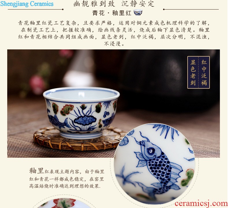 Jingdezhen with jinyuan blue and white porcelain tableware suit antique bound phnom penh branch lotus crockery bowl bottom suits