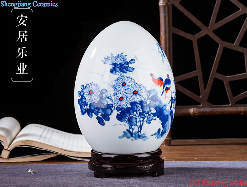 Jingdezhen ceramics flower vase creative modern new Chinese style home sitting room adornment TV ark furnishing articles