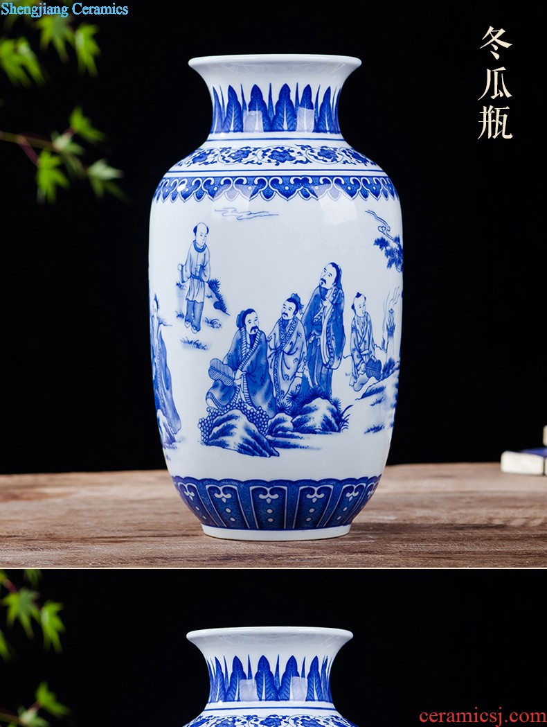 Pottery and porcelain vase five blessings kiln red jun porcelain office town curtilage home sitting room adornment handicraft furnishing articles