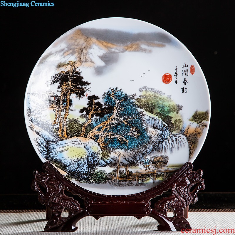 Jingdezhen ceramics Archaize kiln hand-painted under glaze color blue and white porcelain vase Antique handicraft home furnishing articles