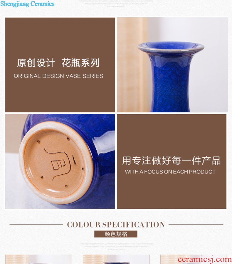 Jingdezhen ceramics vase of contemporary and contracted home sitting room handicraft wine creative egg ornament furnishing articles