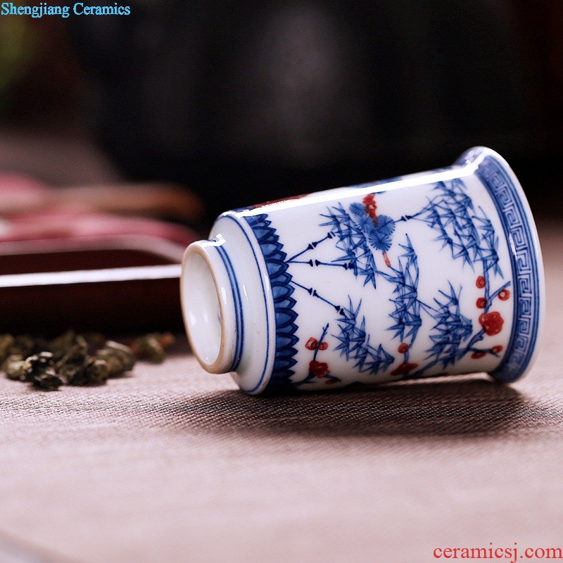 Jingdezhen blue and white ceramics youligong hand-painted sample tea cup kung fu tea cup tea cups small bowl