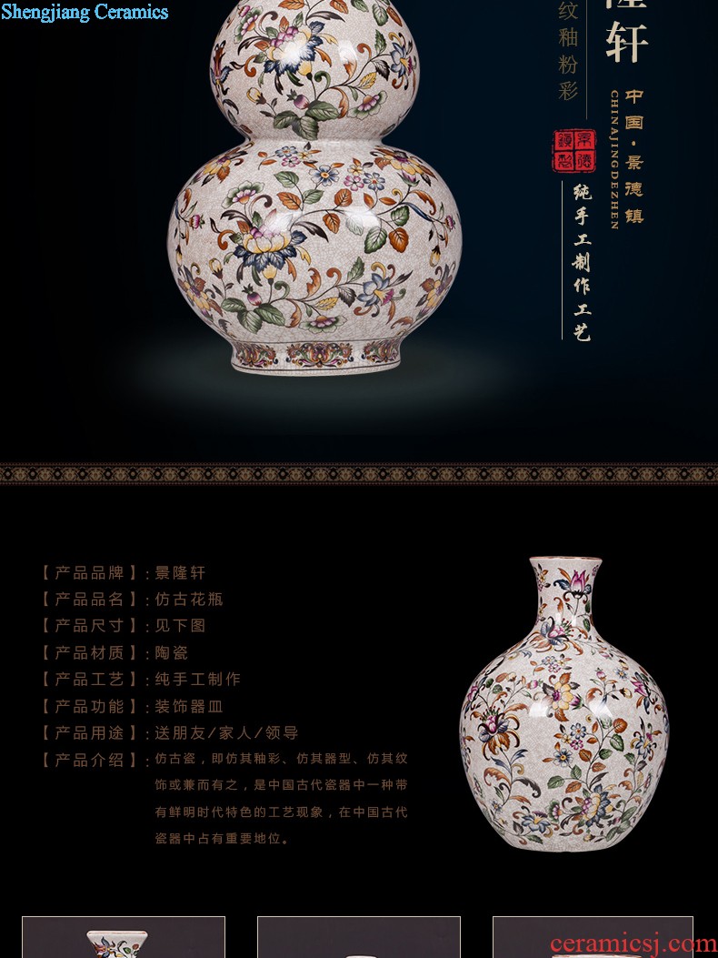 Jingdezhen ceramics hand-painted vases, flower arrangement wine porch home decoration sitting room TV ark furnishing articles