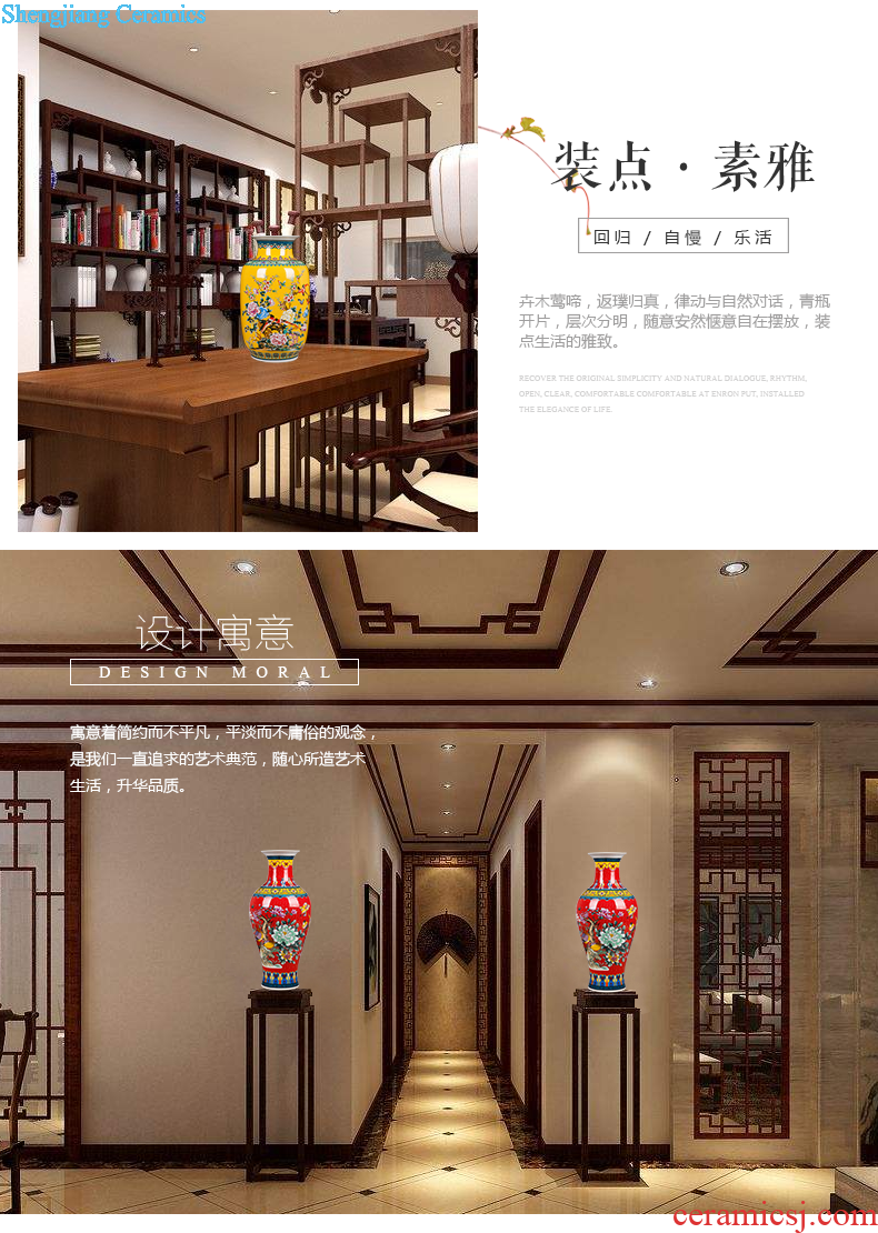 Jingdezhen ceramics hand-painted vases, flower arrangement wine porch home decoration sitting room TV ark furnishing articles