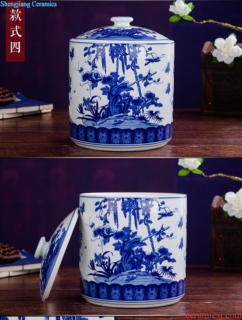 Jingdezhen ceramics antique flower arrangement of blue and white porcelain vase Chinese style furnishing articles contracted household act the role ofing is tasted the sitting room of handicraft