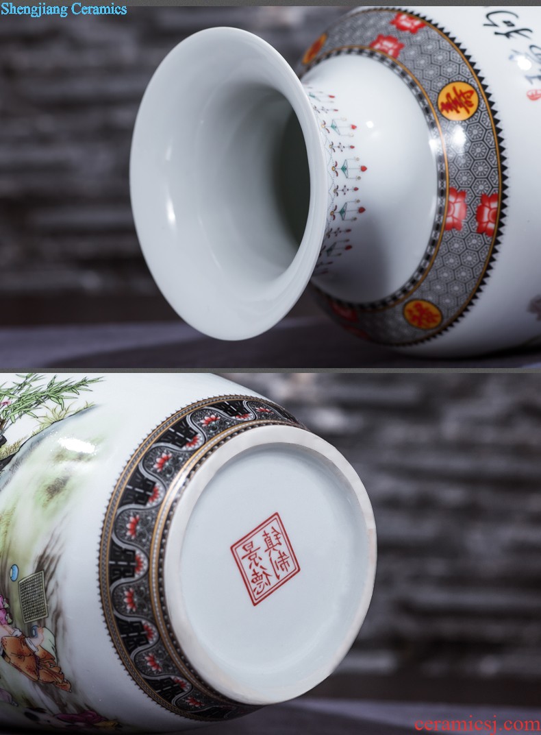 Jingdezhen ceramics borneol archaize kiln crack glaze vase modern household to decorate the living room TV ark furnishing articles