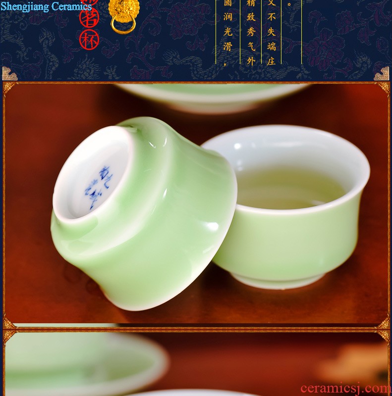 Hand painted tea set Jingdezhen ceramic tea set nine domain Kongfu tea service manual hand-painted tea set