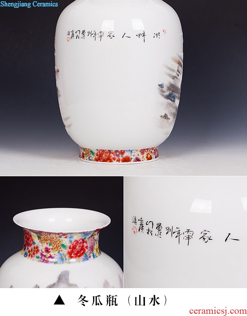 Jingdezhen ceramics hand-painted porcelain vase wine porch home wine ark adornment sitting room TV ark furnishing articles