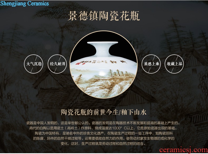 Jingdezhen ceramics furnishing articles household decorations hanging dish sitting room ark large Chinese arts and crafts decorative plate