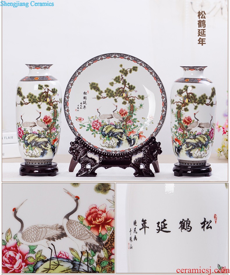 Jingdezhen ceramics of large vase furnishing articles furnishing articles flower arranging device youligong red wine sitting room adornment household