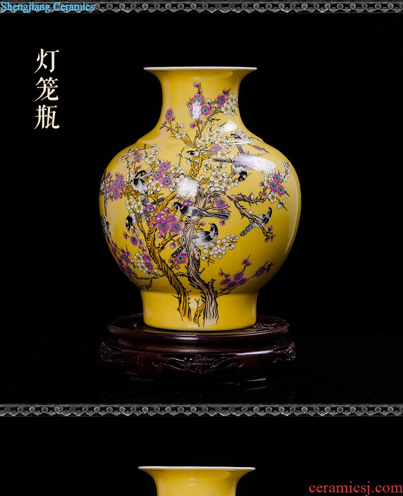 Jingdezhen ceramics vases, flower arranging is furnishing articles of modern Chinese style crystal glaze home sitting room TV ark adornment